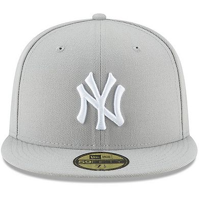 Men's New Era Gray New York Yankees Fashion Color Basic 59FIFTY Fitted Hat