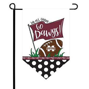 Mississippi State Bulldogs Pointed Garden Flag