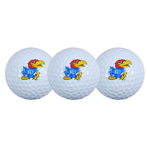 Kansas Jayhawks Pack of 3 Golf Balls