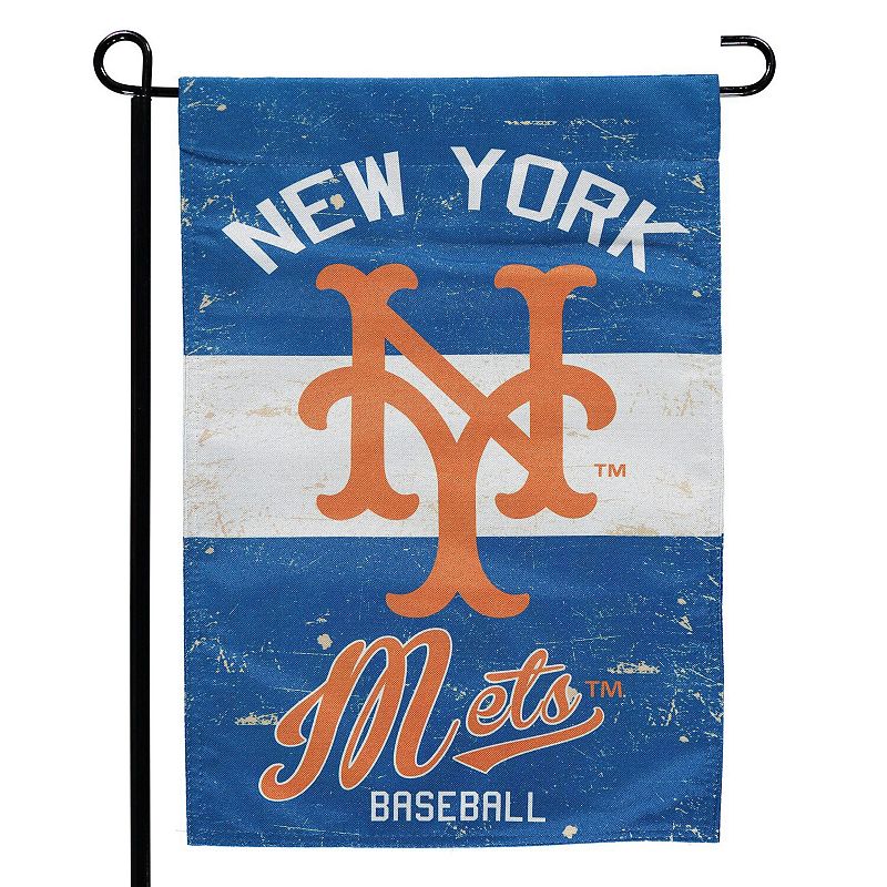 New York Mets 12.5 x 18 Vintage Linen Garden Flag, Multicolor