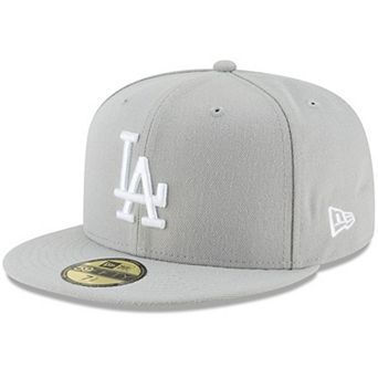 Men's New Era Gray Los Angeles Dodgers Fashion Color Basic 59FIFTY Fitted Hat
