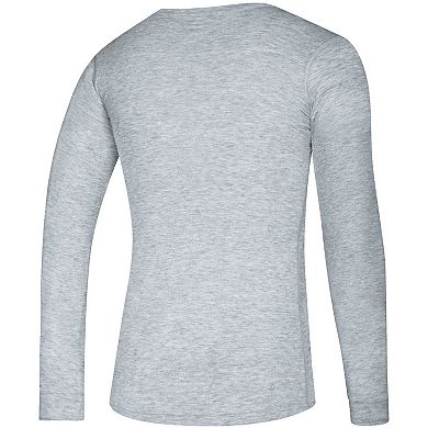 Men's adidas Heathered Gray Nebraska Huskers 2019 Sideline Practice Creator climalite Long Sleeve T-Shirt