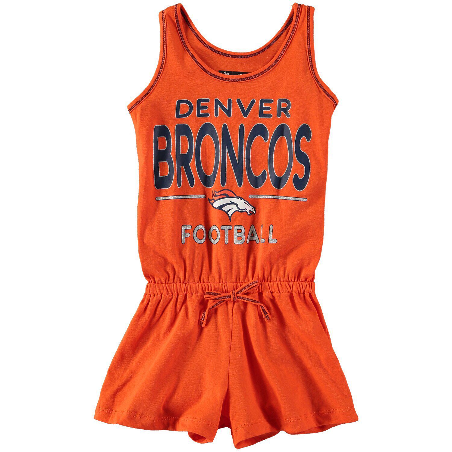 Orange Denver Broncos Baby Jersey Romper