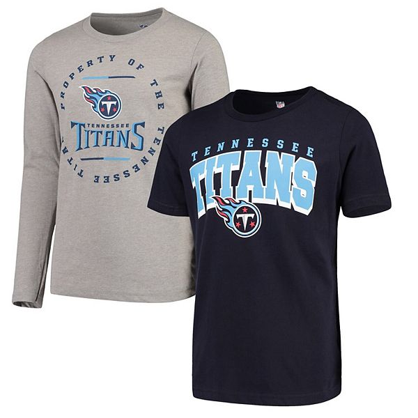 Youth Navy Tennessee Titans All Over Print Long Sleeve T-Shirt