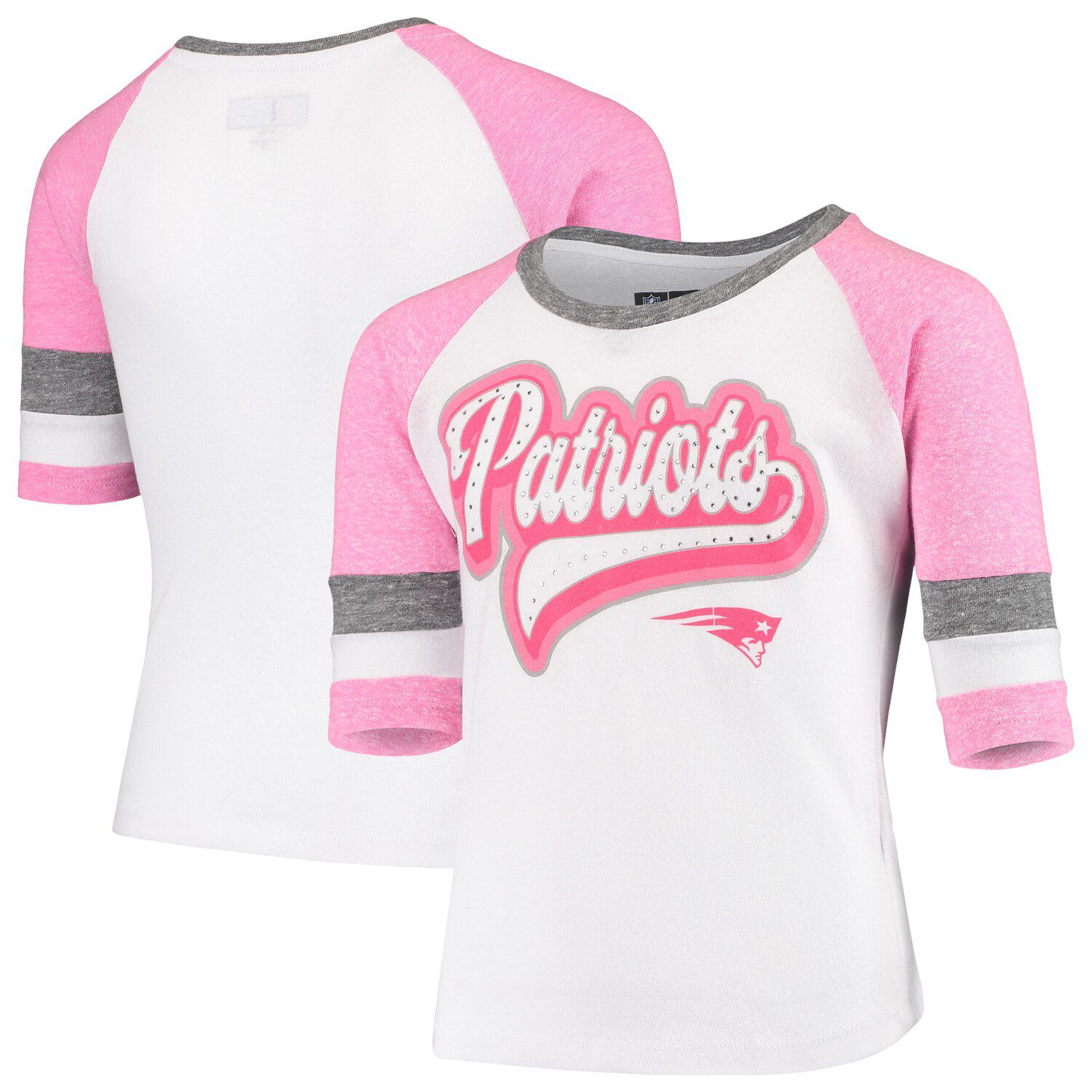 white and pink patriots jersey