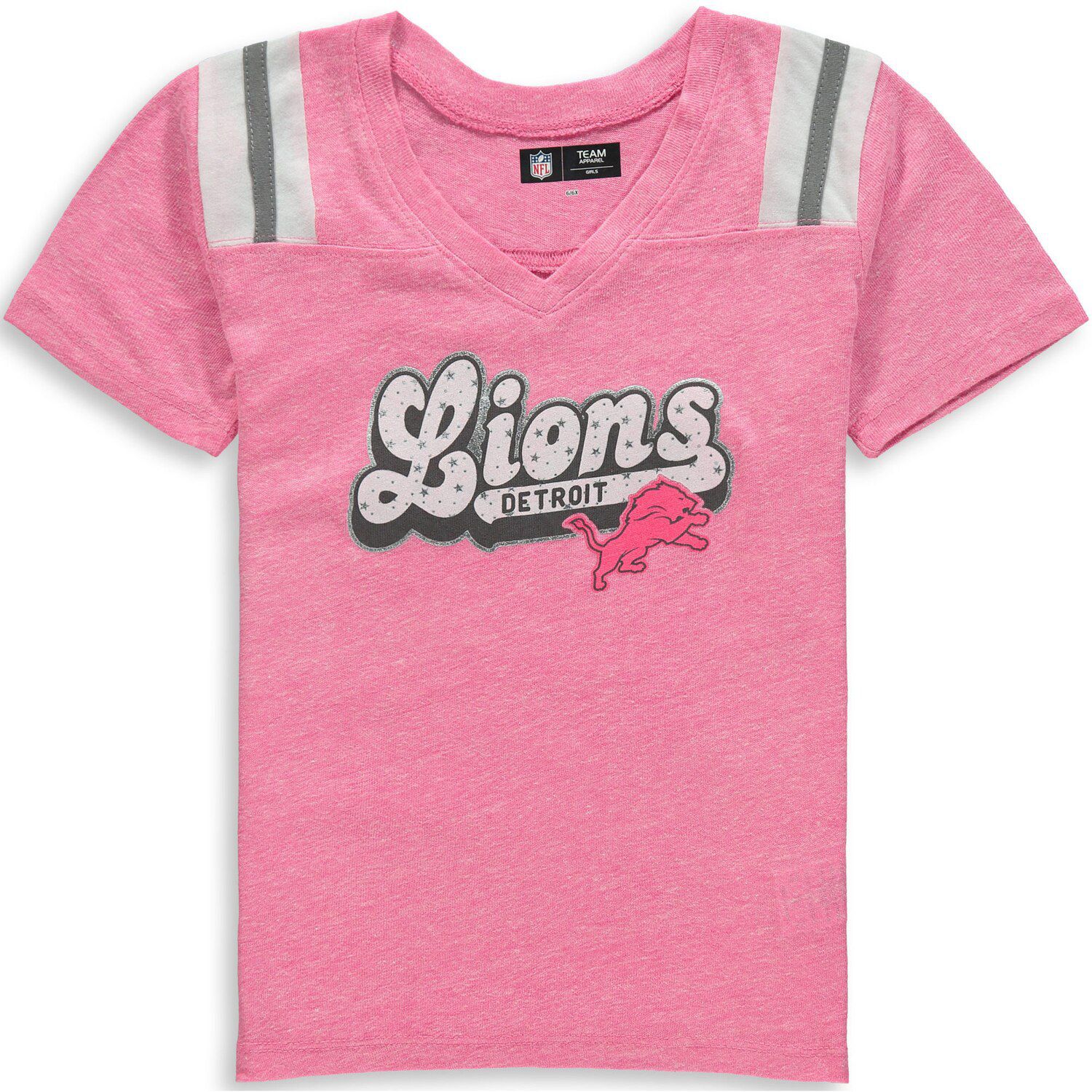 Girls Youth New Era Pink Detroit Lions 