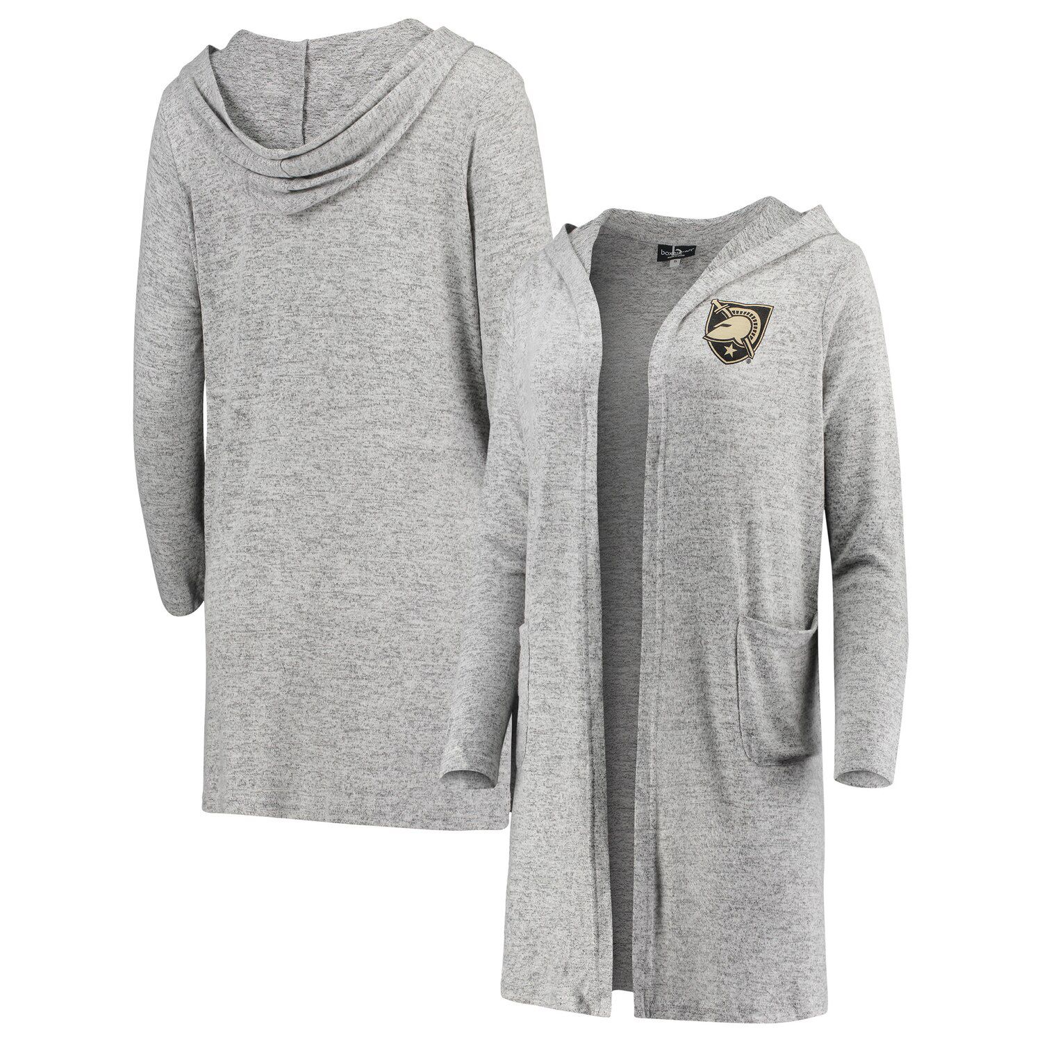 grey hooded cardigan womens