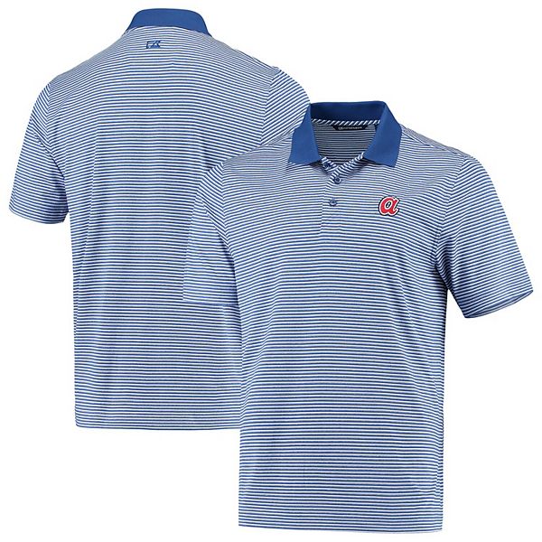 Atlanta Braves Cutter & Buck Forge Eco Heathered Stripe Stretch Recycled  Polo - Heather Navy