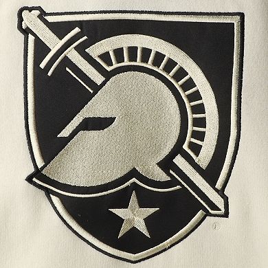 Men's Colosseum Cream Army Black Knights 2.0 Lace-Up Pullover Hoodie