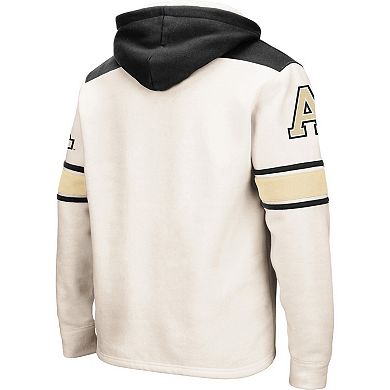 Men's Colosseum Cream Army Black Knights 2.0 Lace-Up Pullover Hoodie