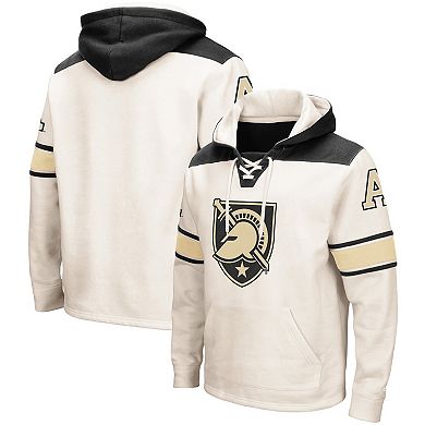 Men's Colosseum Cream Army Black Knights 2.0 Lace-Up Pullover Hoodie