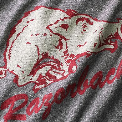 Men's Original Retro Brand Heather Gray Arkansas Razorbacks Vintage Hog Tri-Blend T-Shirt