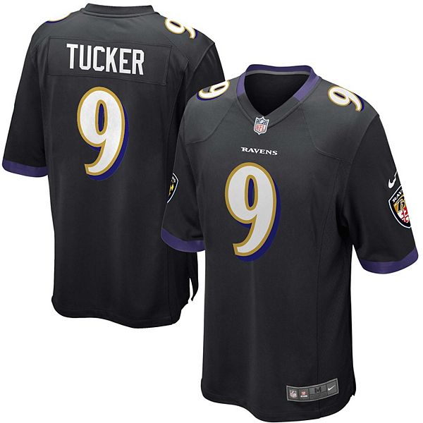 Youth Nike Justin Tucker Black Baltimore Ravens Alternate Game Jersey