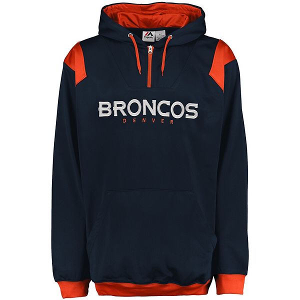 Profile Navy Denver Broncos Big & Tall Quarter-Zip Top