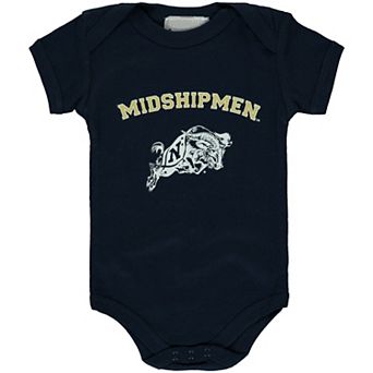 Newborn & Infant Navy Navy Midshipmen Arch & Logo Bodysuit