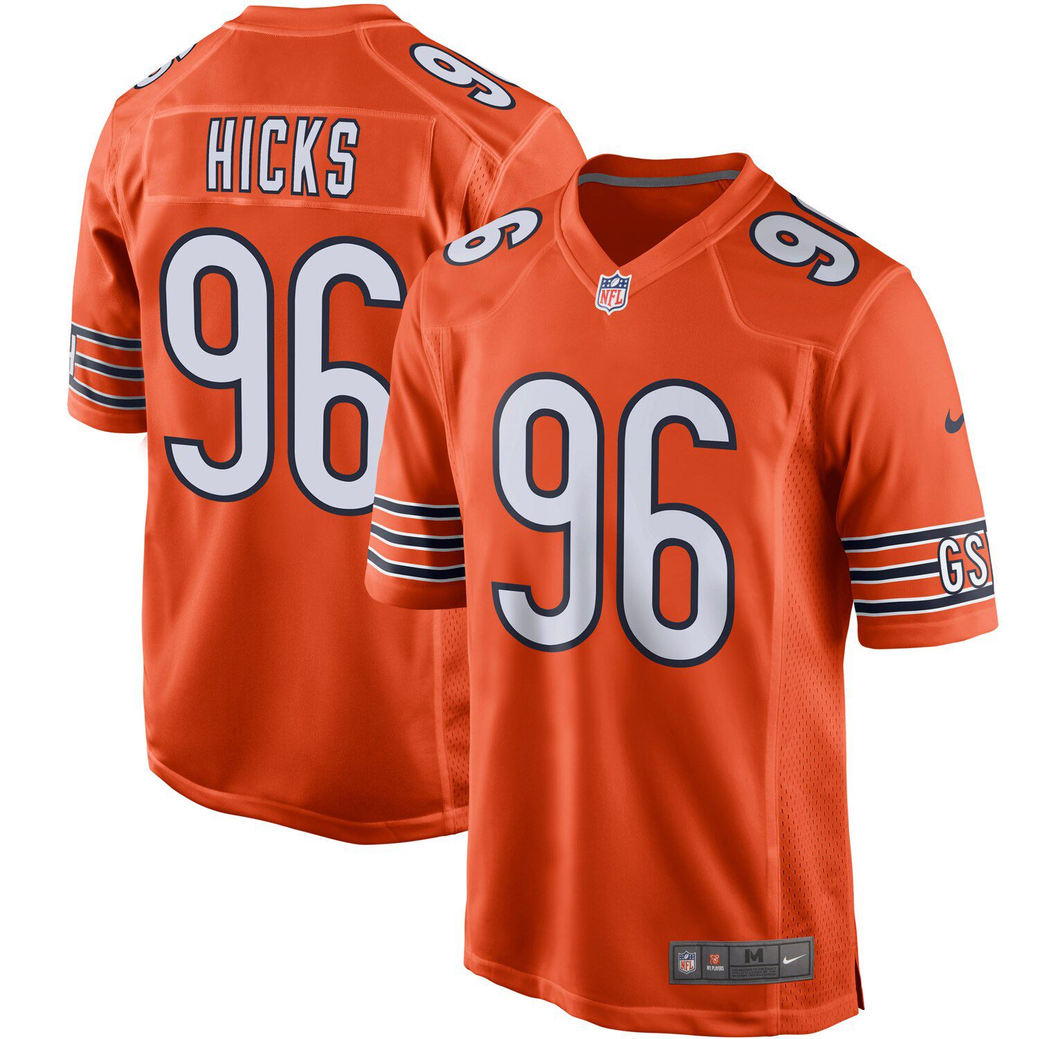 Nike Akiem Hicks Orange Chicago Bears 
