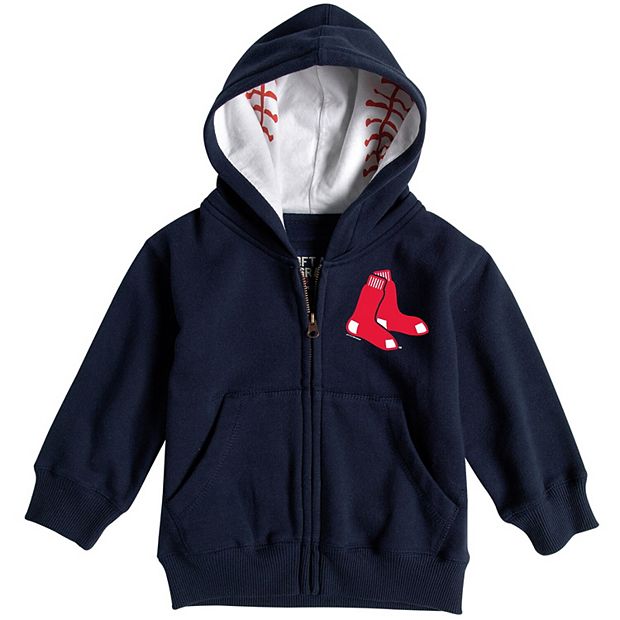 Youth Boston Red Sox Navy/Red All That Full-Zip Hoodie