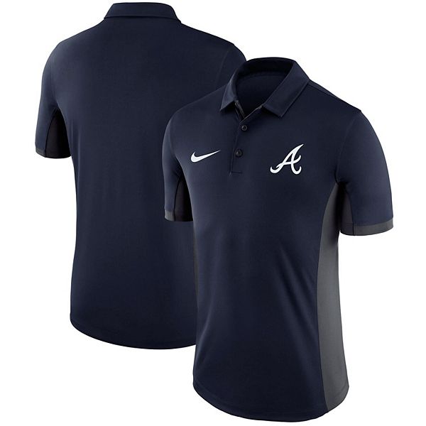 Nike Men's Atlanta Braves Navy Logo Franchise Polo T-Shirt