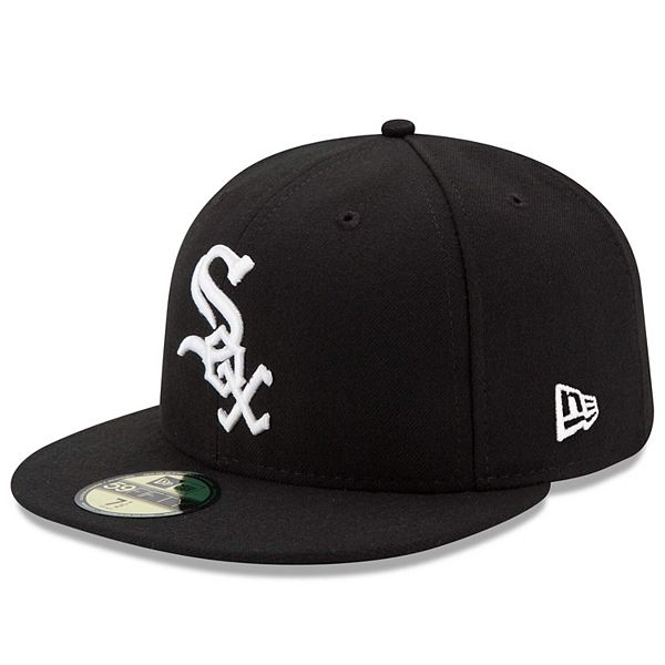 Chicago White Sox Hat Baseball Cap Fitted 7 1/2 New Era Leather