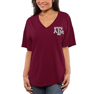 Women's Maroon Texas A&M Aggies Spirit Jersey Oversized T-Shirt