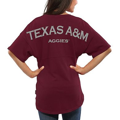 Women's Maroon Texas A&M Aggies Spirit Jersey Oversized T-Shirt