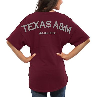 Women's Maroon Texas A&M Aggies Spirit Jersey Oversized T-Shirt