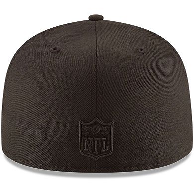 Men's New Era Miami Dolphins Black on Black 59FIFTY Fitted Hat