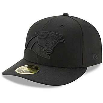 Men's New Era Black Carolina Panthers Black on Black Low Profile 59FIFTY II Fitted Hat