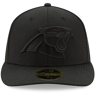 Men's New Era Black Carolina Panthers Black on Black Low Profile 59FIFTY II Fitted Hat