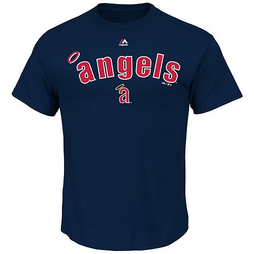 Men's Majestic Navy Los Angeles Angels Cooperstown Collection Series ...