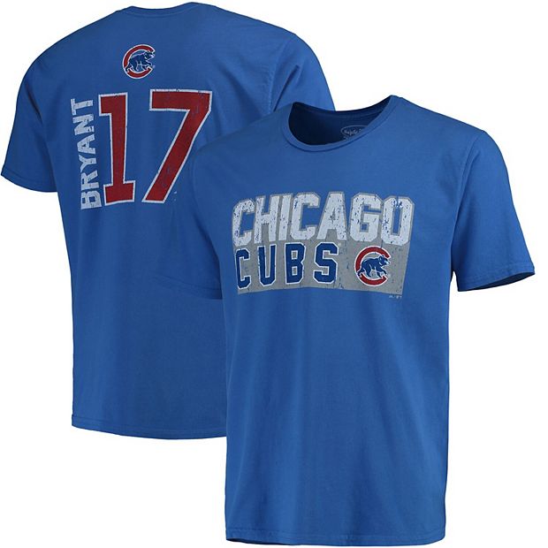 Men's Majestic Threads Kris Bryant Royal Chicago Cubs Sidewinder Name &  Number T-Shirt