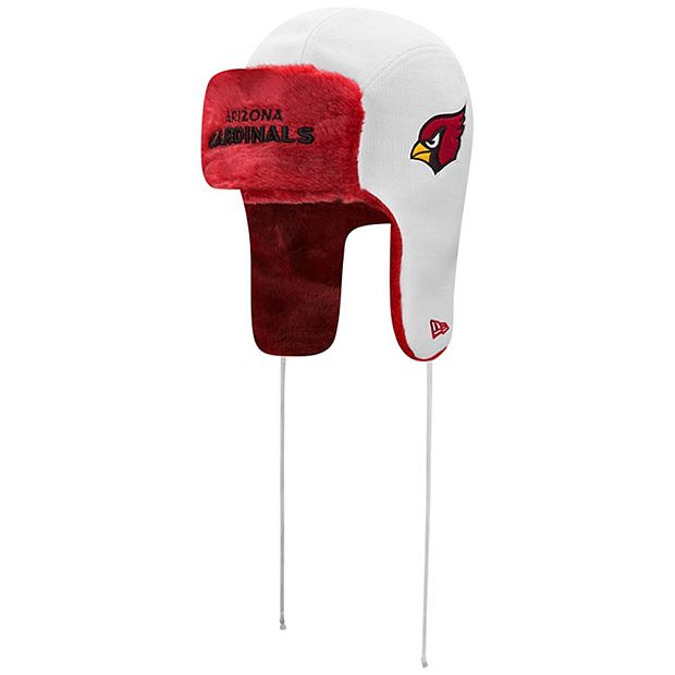 New Era White Arizona Cardinals Helmet Head Trapper Knit Hat