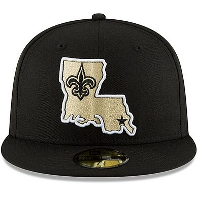 Men's New Era Black New Orleans Saints Omaha 59FIFTY Hat