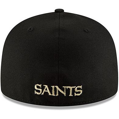 Men's New Era Black New Orleans Saints Omaha 59FIFTY Hat