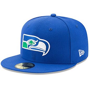 Men's New Era Royal Seattle Seahawks Classic Logo Omaha 59FIFTY Fitted Hat