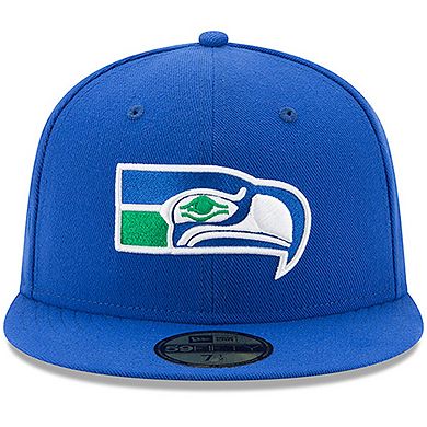 Men's New Era Royal Seattle Seahawks Classic Logo Omaha 59FIFTY Fitted Hat