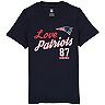 Girls Youth Rob Gronkowski Navy New England Patriots Glitter Live Love Team Player Name & Number T-Shirt