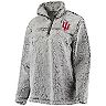 Women's Gray Indiana Hoosiers Sherpa Super Soft Quarter-Zip Pullover Jacket