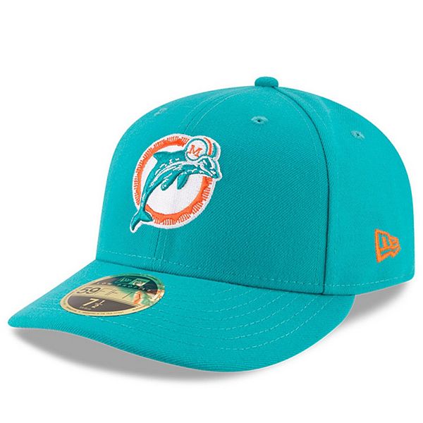 Miami Dolphins New Era Identity 59FIFTY Fitted Hat - Aqua