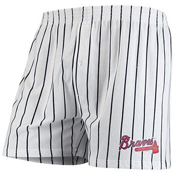 Men's Concepts Sport White Atlanta Braves Vigor Boxer Shorts