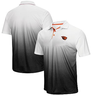 Men's Colosseum Gray Oregon State Beavers Magic Team Logo Polo