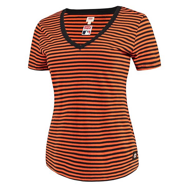 San Francisco Giants Black Striped Logo T-Shirt