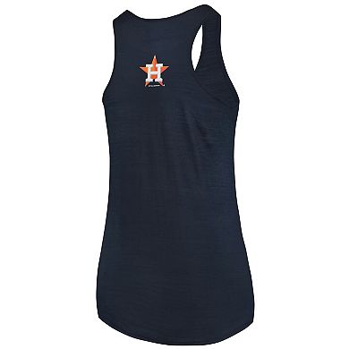 Women's Soft as a Grape Navy Houston Astros Plus Size Swing for the Fences Racerback Tank Top