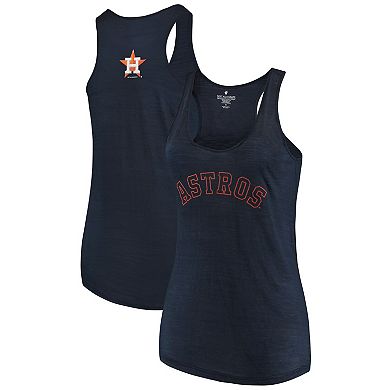 Women's Soft as a Grape Navy Houston Astros Plus Size Swing for the Fences Racerback Tank Top