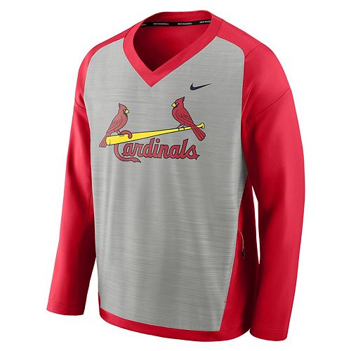 Men&#39;s Nike Gray St. Louis Cardinals Performance Pullover Windshirt