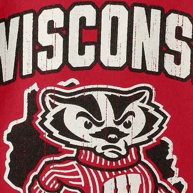 Youth Champion Red Wisconsin Badgers Strong Mascot T-Shirt