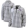 Women's Gray TCU Horned Frogs Sherpa Super Soft Quarter Zip Pullover Jacket