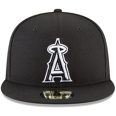 Men's New Era Black Los Angeles Angels 59FIFTY Fitted Hat