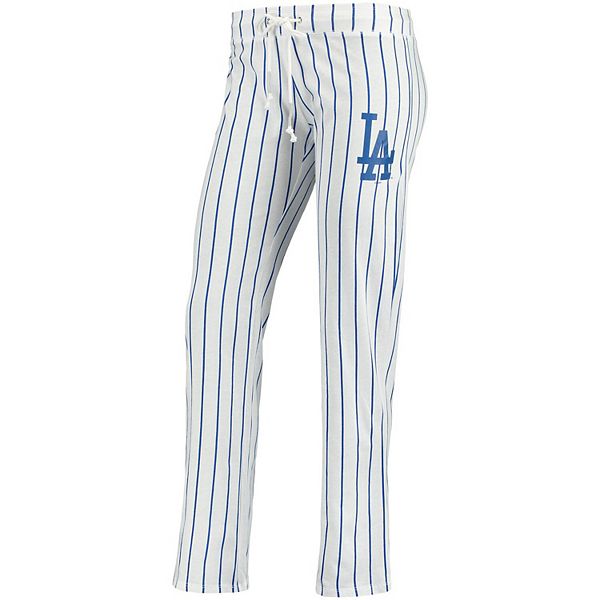 Women's Concepts Sport White Los Angeles Dodgers Vigor Pinstripe Nightshirt