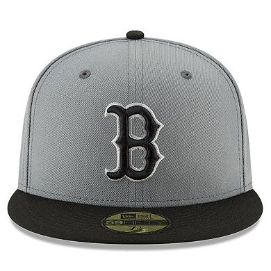 Men's New Era Gray/Black Boston Red Sox Two-Tone 59FIFTY Fitted Hat